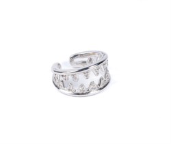 Ear cuff in oro bianco 18kt