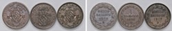 PIO IX, Giovanni Maria Mastai-Ferretti (1846-1870) - Lotto di 3 monete da ½ baiocco.