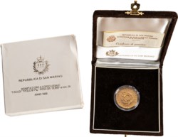 SAN MARINO - Nuova monetazione (1972-) - 5 scudi 1988, Diritti dell'Uomo.