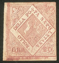 Antichi Stati Italiani - Napoli - 1858 gr.20 rosa brunastro I tavola (12)