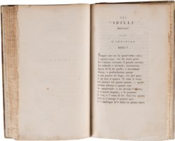 Leopardi Giacomo - Canzoni del Conte Giacomo Leopardi. Pei tipi del nobili e comp. (1824)<br>Unitamente A:<br>Leopardi Giacomo - Versi del Conte Giacomo Leopardi