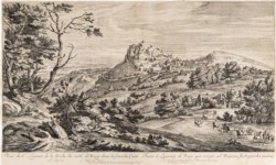 Adriaen Frans Boudewyns (Bruxelles, 1644 - ivi, 1711) da Adam François van der Meulen (Bruxelles, 1632 - Parigi, 1690) - Veduta di Saint Laurent de la Roche