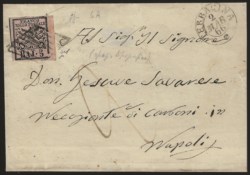 Antichi Stati Italiani - Stato pontificio - Lettera con b.5 rosa (6)