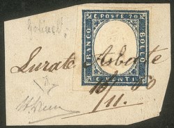 Antichi Stati Italiani - Sardegna - Frammento recante 20 cent (15C)