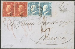 Antichi Stati Italiani - Sicilia - Splendida lettera da Palermo 16.11.59 per Genova