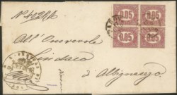 Regno - Vittorio Emanuele II - Servizio - Quartina del 0,05 cent (2)