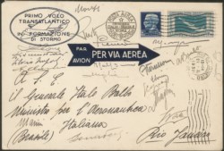 Regno - Posta Aerea e Aerogrammi - Aerogramma affrancato con 7,70 lire Aerea (A25)