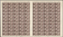 Trieste  - Trieste AMG FTT - 1950 - Bellissimo foglio doppio di 100 esemplari del 50 lire Democratica (66)