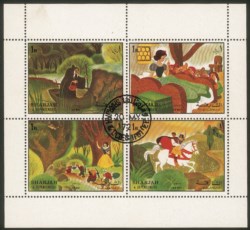 Europa e Oltremare - Sharjah - 1972 - I quattro foglietti di Posta Aerea della serie Walt Disney