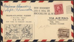 Europa e Oltremare - Stati Uniti D'america - Volo Trans-atlantico New York Varsavia 27.6/2.7 1934