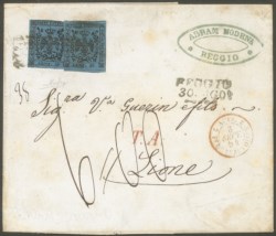 Antichi Stati Italiani - Modena - Due 40 cent azzurro scuro (6)