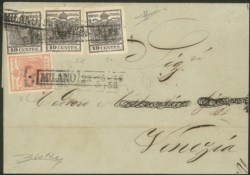 Antichi Stati Italiani - Lombardo Veneto - Fresca lettera da Milano 22.5.52