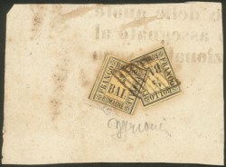 Antichi Stati Italiani - Romagne - Due 1/2 bai giallo paglia (1)