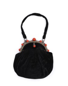 Buccellati, borsetta da sera in argento e corallo,1930 ca