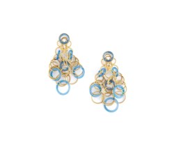 Buccellati, orecchini in oro e calcedonio. Collezione Hawaii