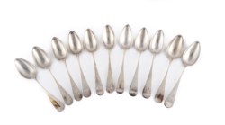 Set di posate da tavola in argento, Italia, XX secolo