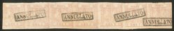 Antichi Stati Italiani - Napoli - 1858 - Striscia di sette esemplari del 1 grano rosa chiaro (3 cat.9000 stimato 27000)