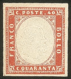 Antichi Stati Italiani - Sardegna - 1855 - 40 cent (16a)