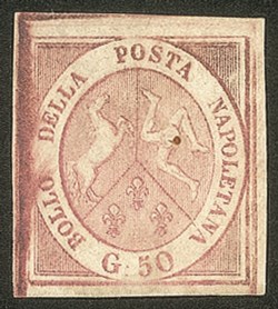 Antichi Stati Italiani - Napoli - 1858 - 50 grana rosa brunastro (14)