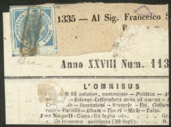 Antichi Stati Italiani - Napoli - 1860 - Trinacria 1/2 Tornese azzurro (15)