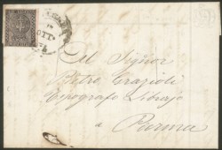 Antichi Stati Italiani - Parma - Lettera con 15 cent rosa (3)