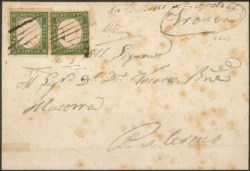 Antichi Stati Italiani - Sardegna - Lettera da Tortorici (a penna) per Palermo 8 aprile 1862