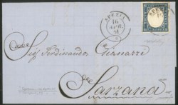 Antichi Stati Italiani - Sardegna - Annullamenti - Fresco esemplare del 20 cent cobalto grigio (15Cb)