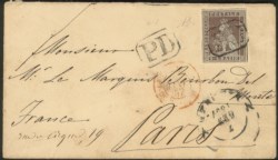 Antichi Stati Italiani - Toscana - Esemplare ottimamente marginato del 9 crazie bruno violaceo su grigio (8)