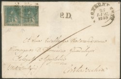 Antichi Stati Italiani - Toscana - Governo Provvisorio - coppia del 2 crazie azzurro (13)