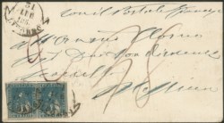 Antichi Stati Italiani - Toscana - Splendida coppia con grandi margini del 6 crazie azzurro (15)