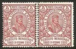 Regno - Vittorio Emanuele III - Coppia del 5 cent Garibaldi (89d)