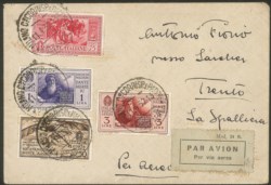 Regno - Vittorio Emanuele III - Dante Alighieri 3 lire 1 lira e 50 cent Aerea (26/28) + Garibaldi 75 cent (320)