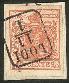 Antichi Stati Italiani - Lombardo Veneto - Annullamenti  - Lodi (Rd - P.ti R3)