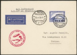 Regno - Vittorio Emanuele III - Posta Aerea e Aerogrammi - Volo sul Mediterraneo