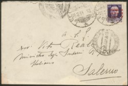 Occupazioni straniere di territori Italiani - Occupazione Anglo-Americana - Napoli - Imperiale soprastampato 50 cent (12)