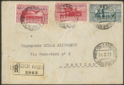 Colonie - Egeo - Virgilio soprastampati due 75 cent + un 1,25 lire (26 + 27)