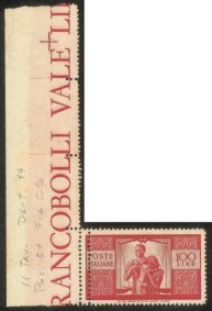 Italia - Repubblica - 1946 - Bellissimo esemplare del 100 lire Democratica (565avba)