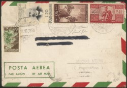 Italia - Repubblica - Falsi di Bueons Aires - Falso di Buenos Aires - II tiratura - busta affrancata con 100 lire Democratica (F565A)