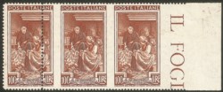 Italia - Repubblica - 1950 - 100 lire Italia al Lavoro (651naa + 651g) - striscia orizzontale di tre