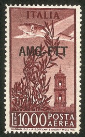 Trieste  - Trieste AMG FTT - 1952 - 1000 lire Posta Aerea (26A)